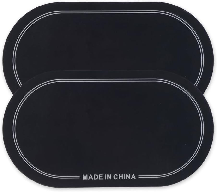 FUNFANG 2 Pack Double Pedal Drumhead Patches Wear-Resistant Stickers Self-Adhesive Drumhead Patch Protectors Drum Protective Pad for Bass Drum and Percussion Accessories White 18X10Cm