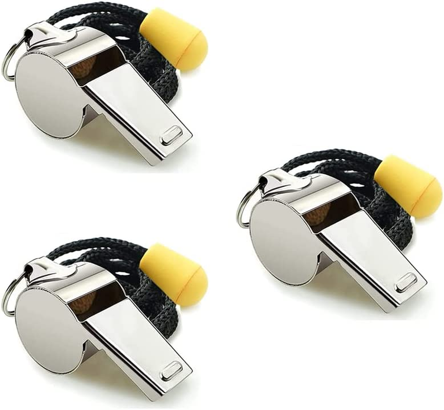 DABOBOTOOL Whistle, Stainless Steel Sports Whistles with Lanyard, Loud Crisp Sound Whistles Great for Coaches, Officials, and Officialsreferees image number 4