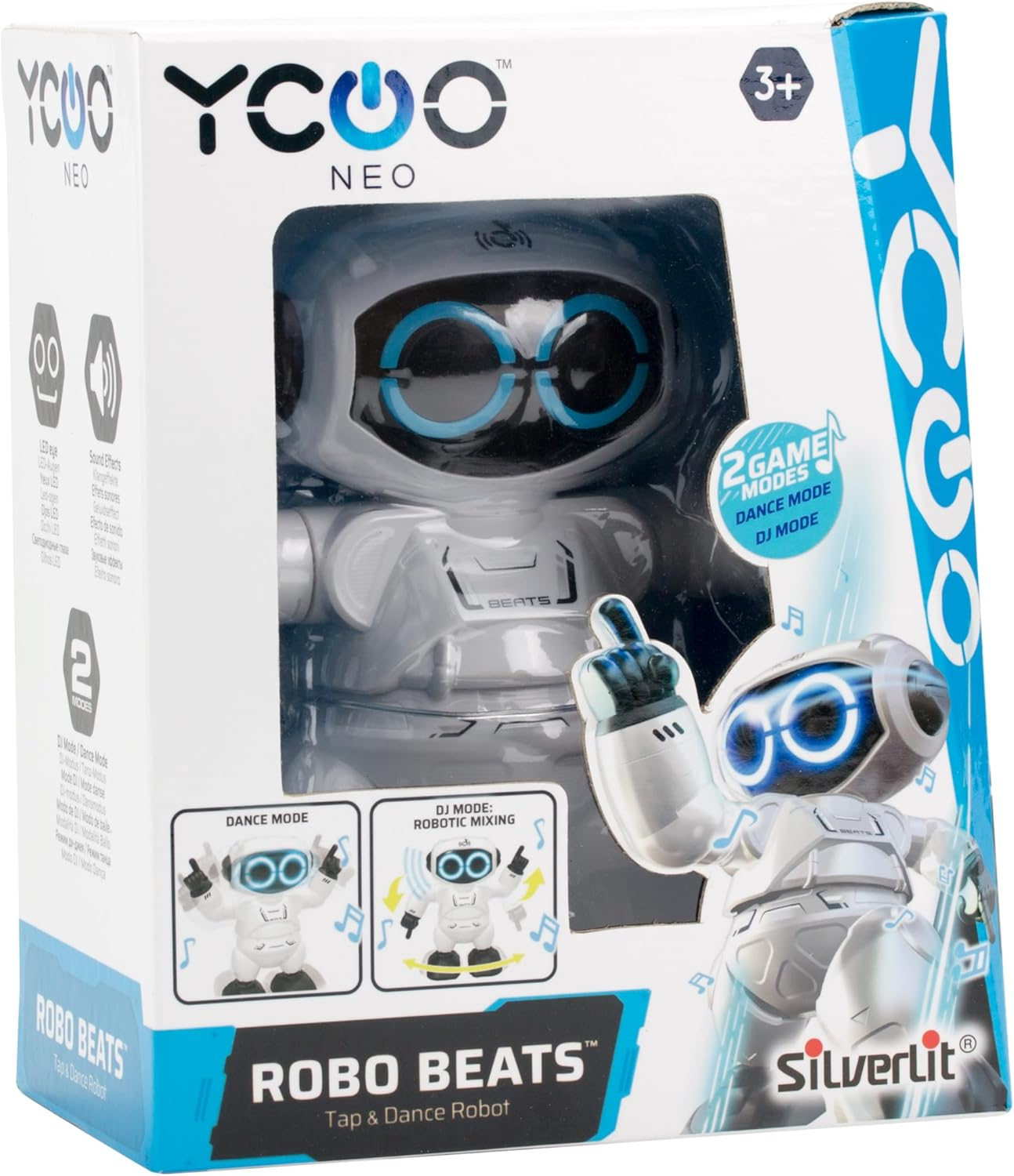SILVERLIT Robo Beats &ndash; Tap & Dance Robot Toy for Kids Age 3+ with DJ & Dance Modes, LED Eyes, Music, Robotic SFX & Touch Controls &ndash; Interactive Musical Robot image number 1