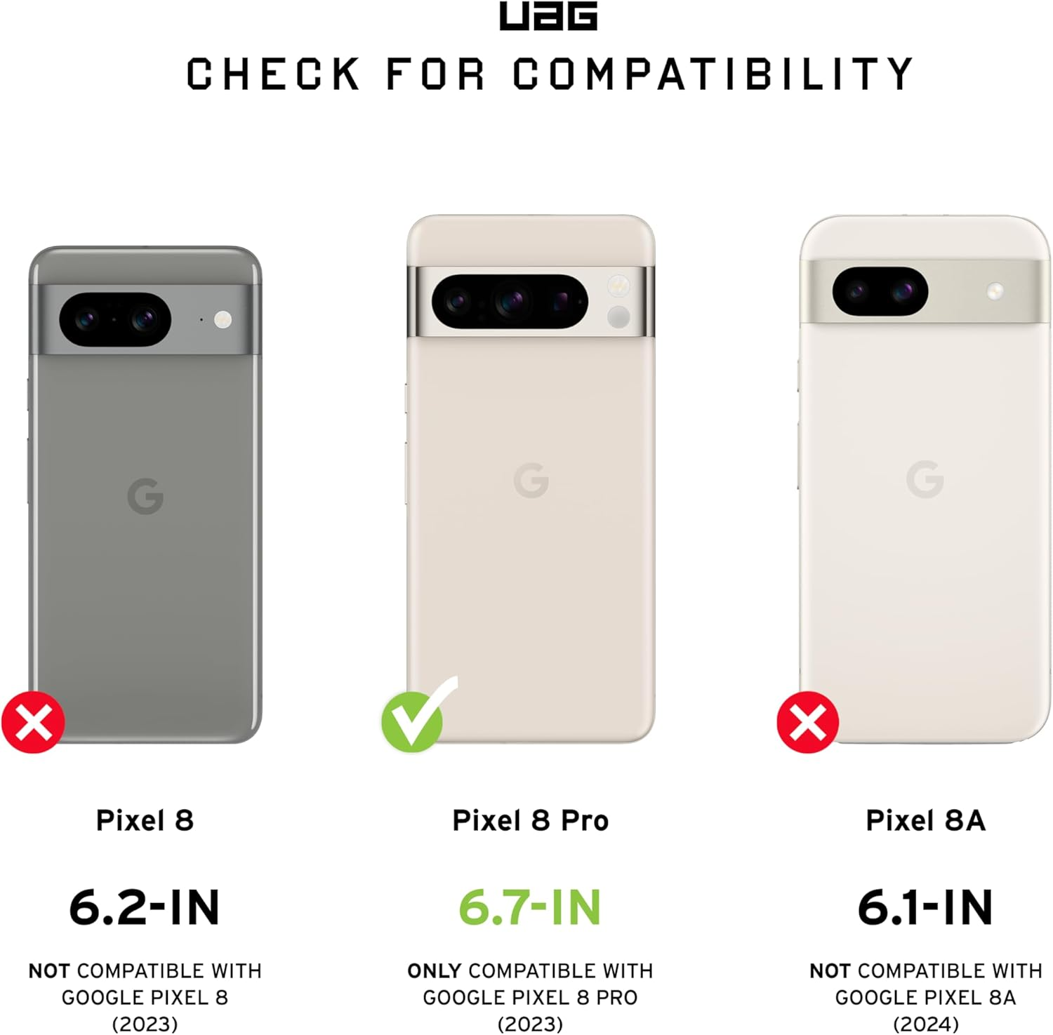 URBAN ARMOR GEAR UAG Made for Google Pixel 8 Pro Case Scout Green Olive Drab, Slim Rugged Premium Impact Resistant Military Drop Tested Protective Cover - Olive Drab image number 3