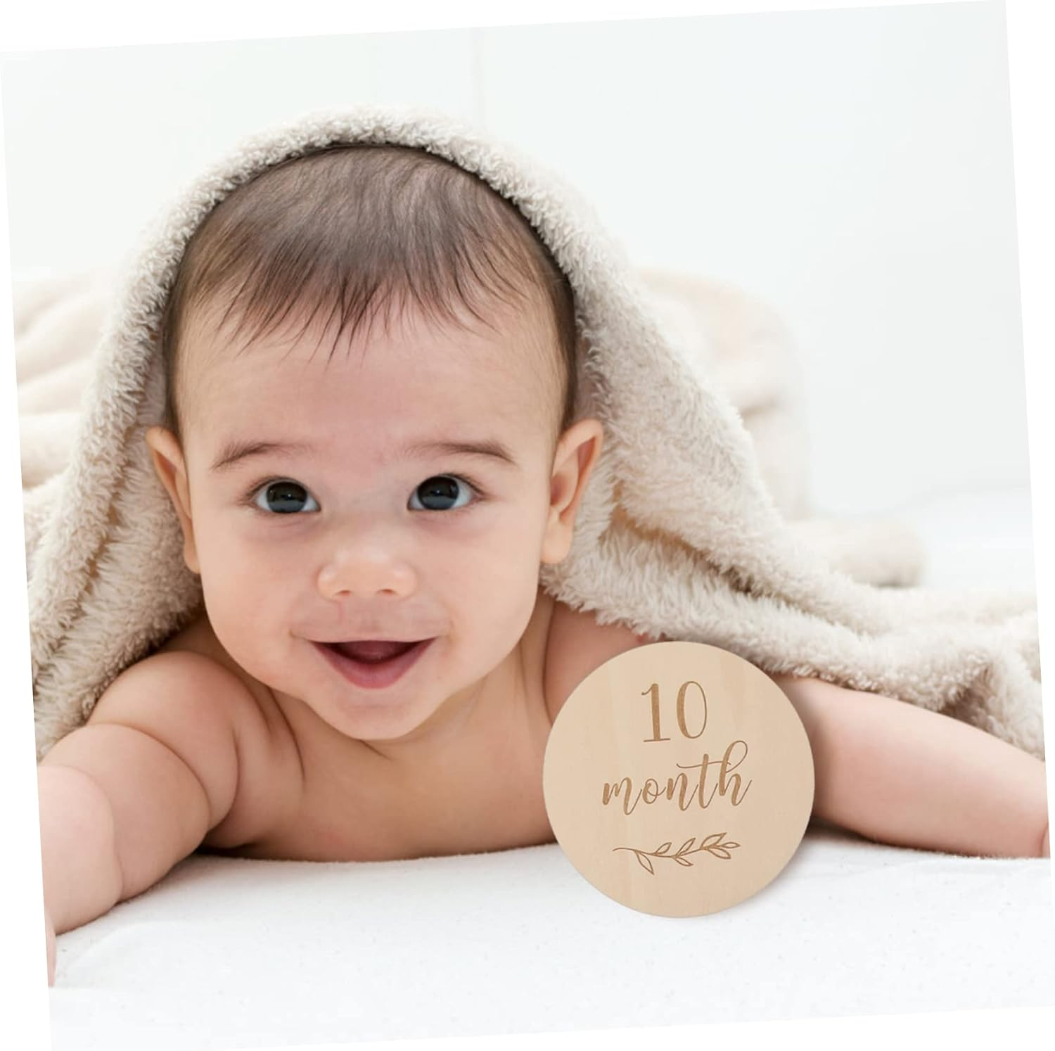 HANABASS 13Pcs Newborn Milestone Cards Wooden Commemorative Cards for Growth Shower Capture Cherished Memories with Stylish Photo Props