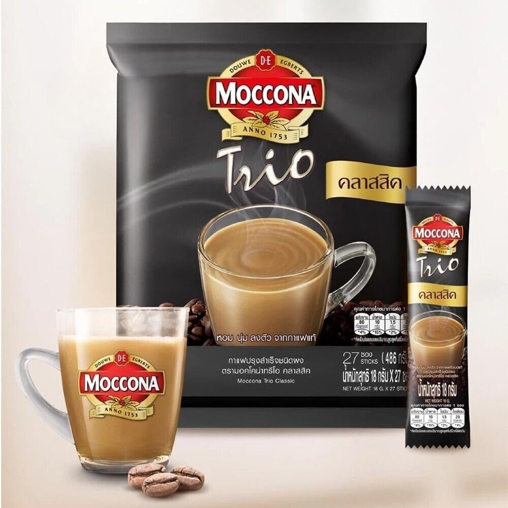 Moccona Trio Instant Coffee Mixed Original 18G Pack 28 Sachets image number 3