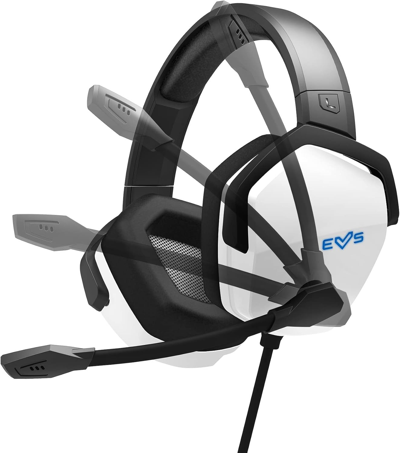 Energy Sistem Gaming Headset ESG 4 Surround 7.1 White (Headphones LED Lighting, 7.1 Surround Sound, Ear-Comprehensive Leather Ear Pads) - White - Esg 4 White image number 6