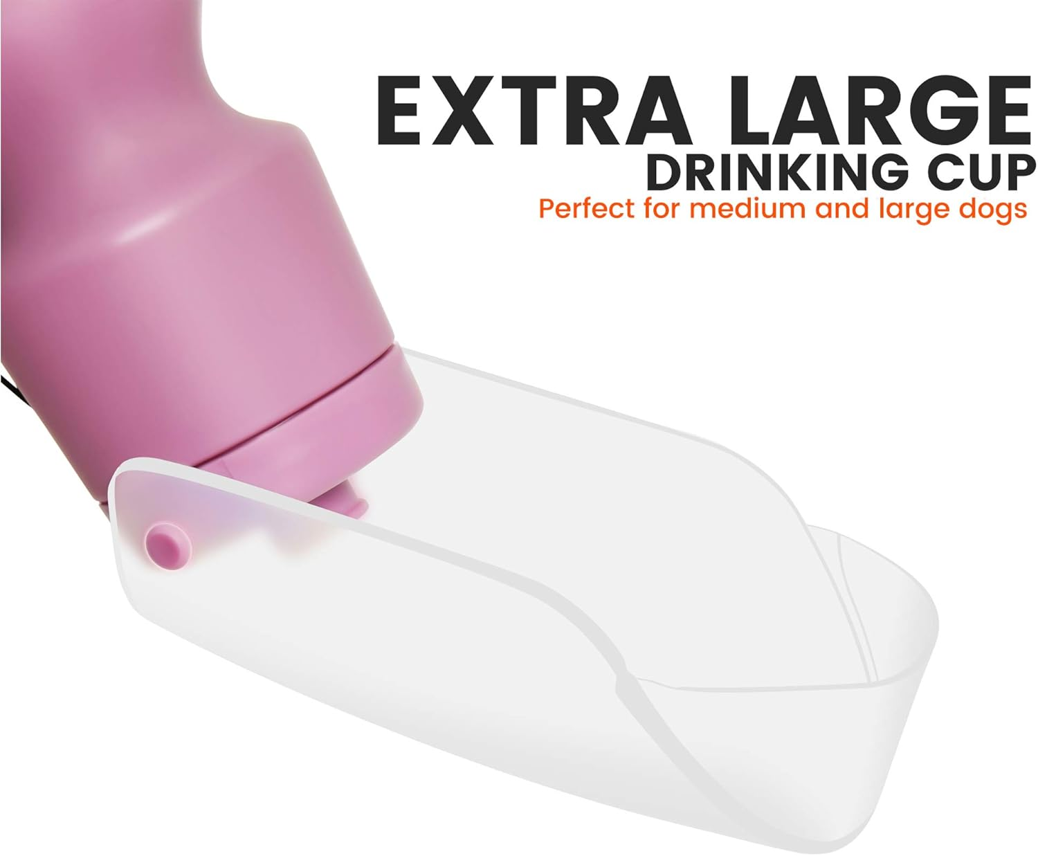 HOWGO Large Dog Water Bottle，Super Light-Weight, Portable, Food Grade Silicone&Plastic Dog Water Bottle for Walking, Hiking, Running, Travel Dog Water Bottle, Easy to Use,Water for Dogs (Purple) image number 5