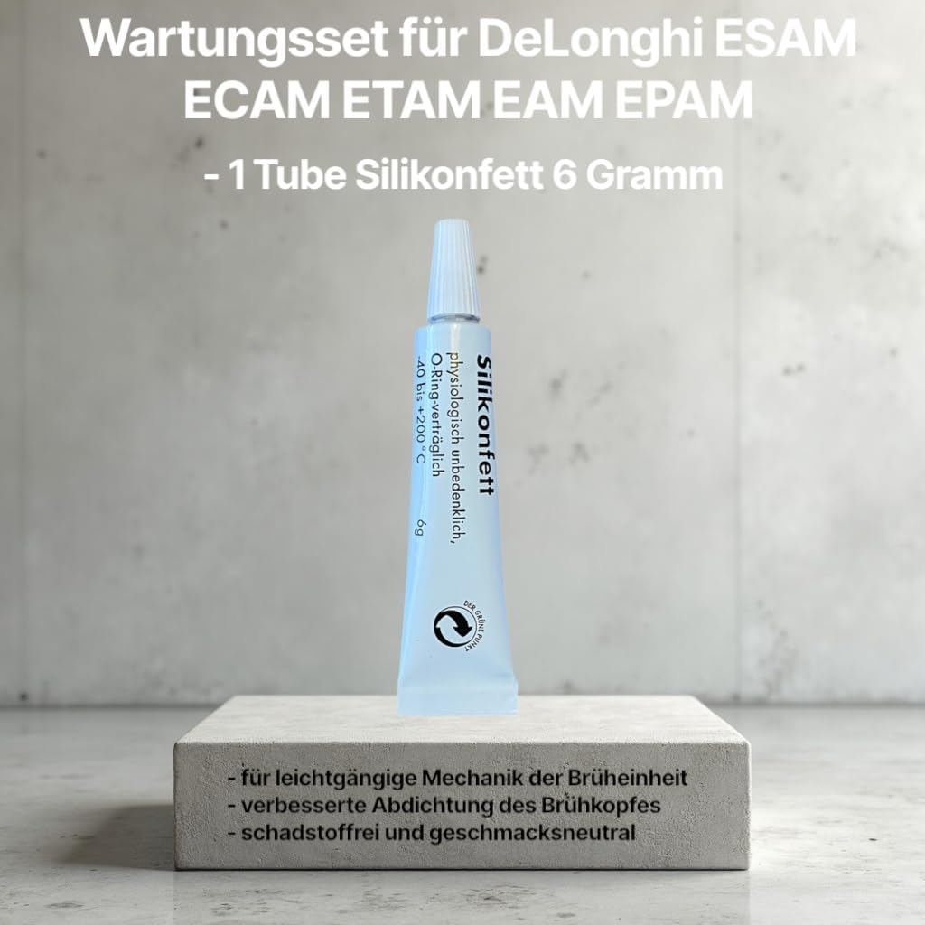 Delonghi Coffee Machine Care Kit - 3 Seals and Silicone Grease - Fits Esam ECAM ETAM EAM EPAM - Magnifica Primadonna Eletta Maestosa Dinamica