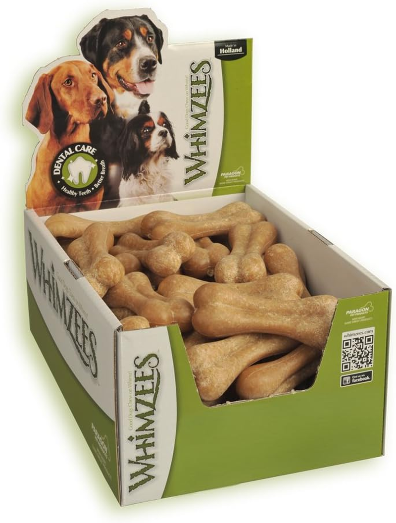 WHIMZEES Rice Bone Dental Dog Treats, Bulk Box, Large (18-27Kg Dogs), Natural Daily Dental Chews (50 Count) image number 2