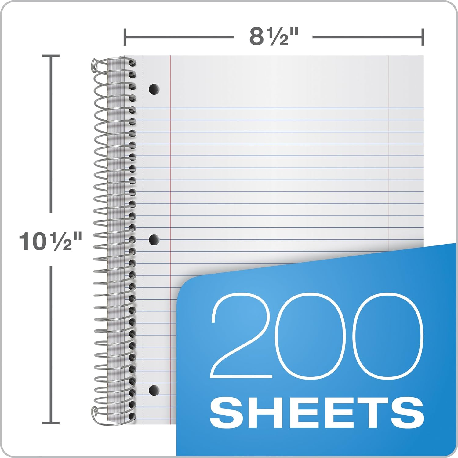 Oxford Spiral Notebooks, 5-Subject, Wide Ruled Paper, Durable Plastic Cover, 200 Sheets, 5 Divider Pockets, 2 per Pack (10387), Assorted image number 4