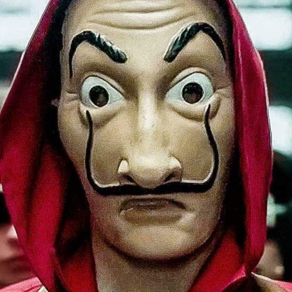Boolavard Money Heist Mask Dali Mask - Unisex Costume Mask Salvador Dali Cosplay image number 3
