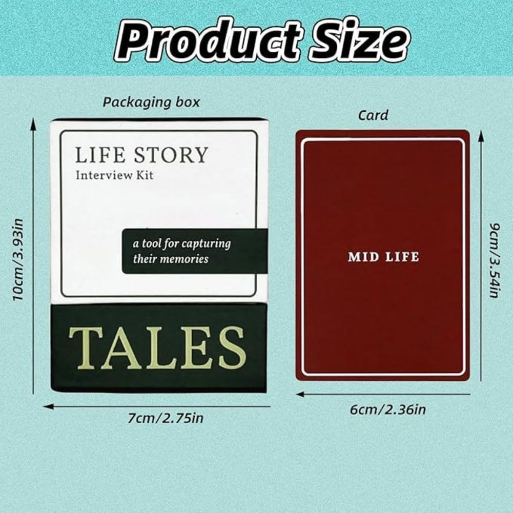 Life Story Interview Kit Cards 150 Pcs, Family Conversation Cards, Get to Know Parents and Grandparents for Family Pictionary Game Night with Curated Question Cards image number 3