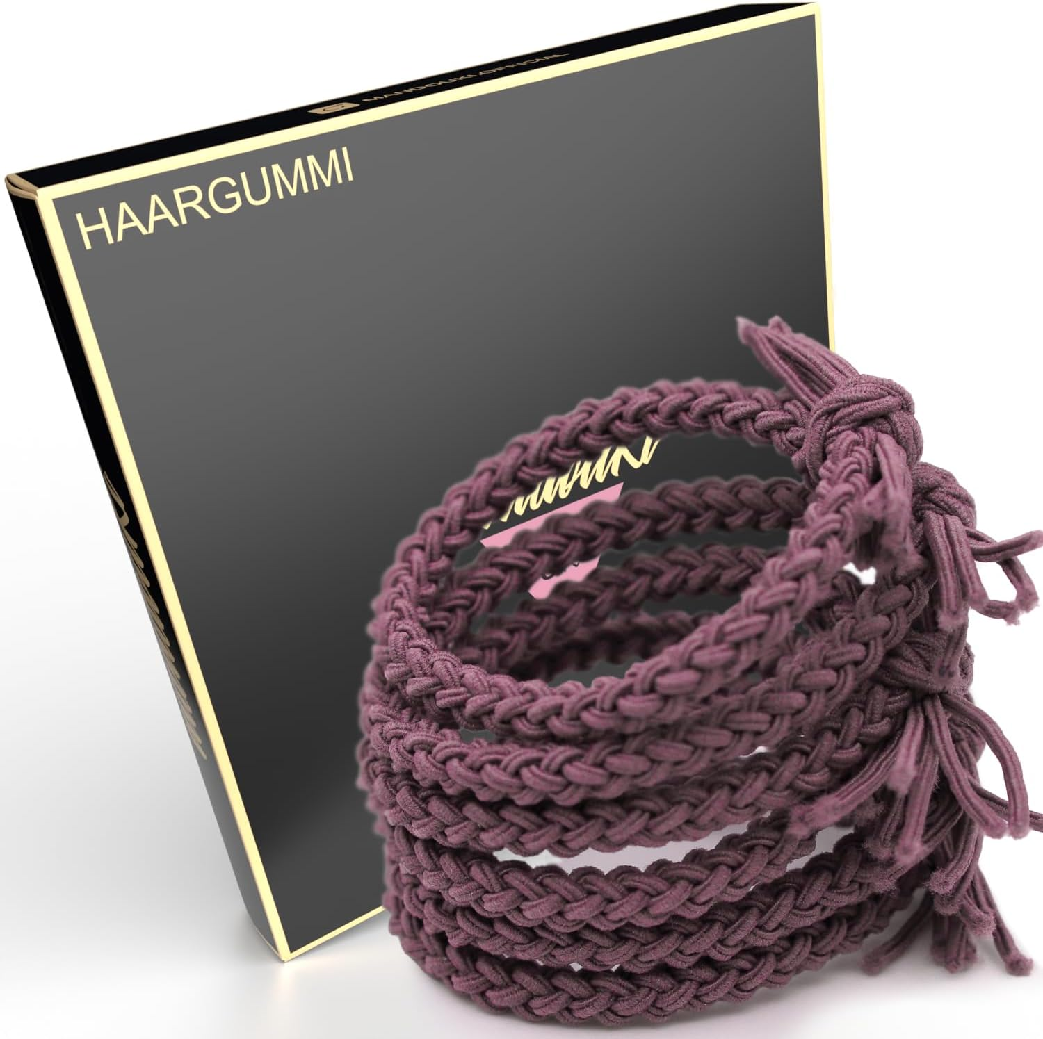 Mandouki&reg; Hair Bobbles (Pack of 6) - Elegant Hair Bobbles in Braided Design: Ultimate Hold and Durability