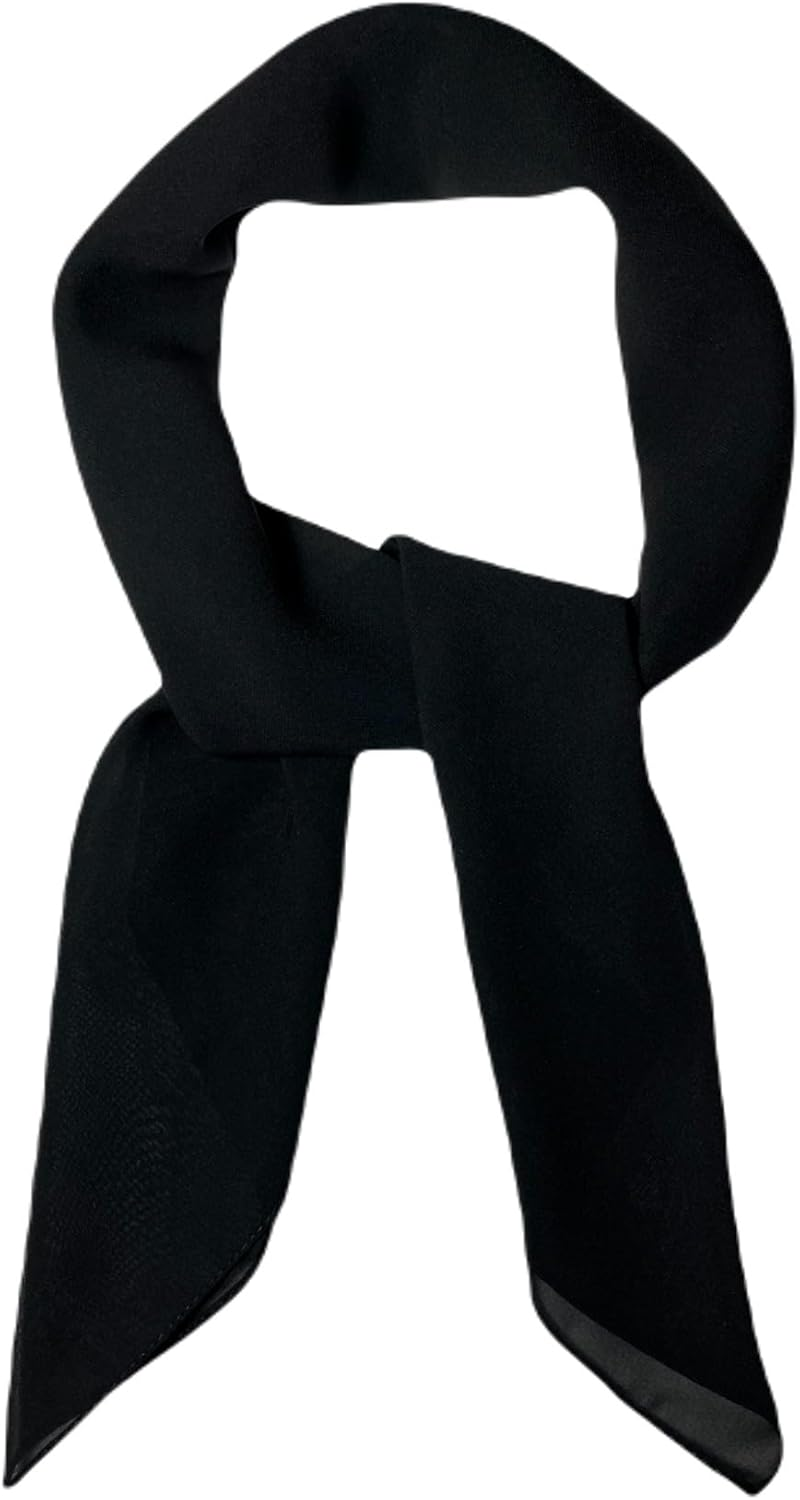 WESTEND CHOICE Square Chiffon Scarves Lightweight Plain Neck Scarf 50S Retro Women Bandana Wrap Women'S Scarves 80 X 80 Cm