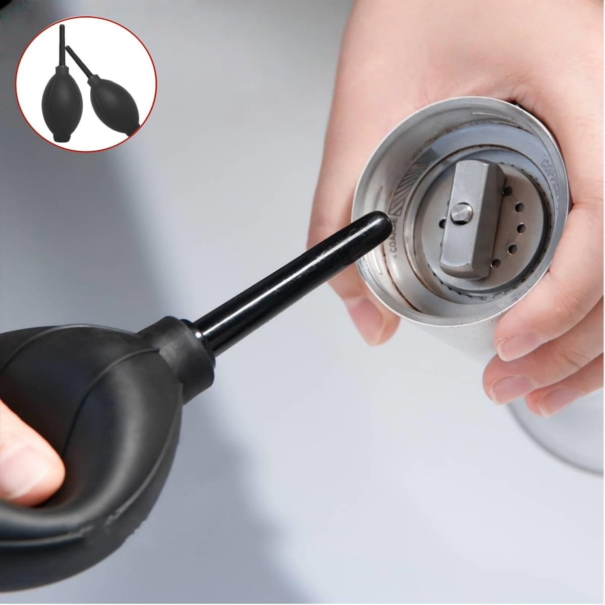 2Pcs Soft Tip Silicone Air Blaster Pump,Soft Nozzle Silicone Rubber Dust Blower Pump Dust Cleaner,Lens and Camera Cleaning Dust Blower image number 4