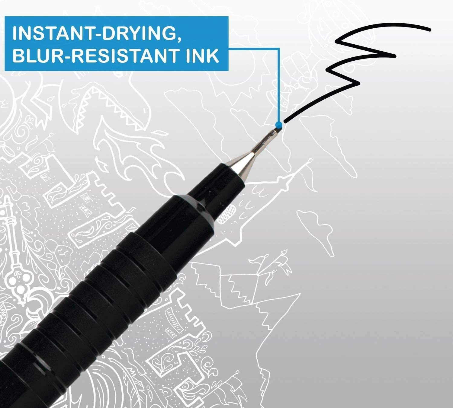 Artline 200, Fineliner Pen, Hangsell, 0.4Mm, Black, 4 Pack image number 2