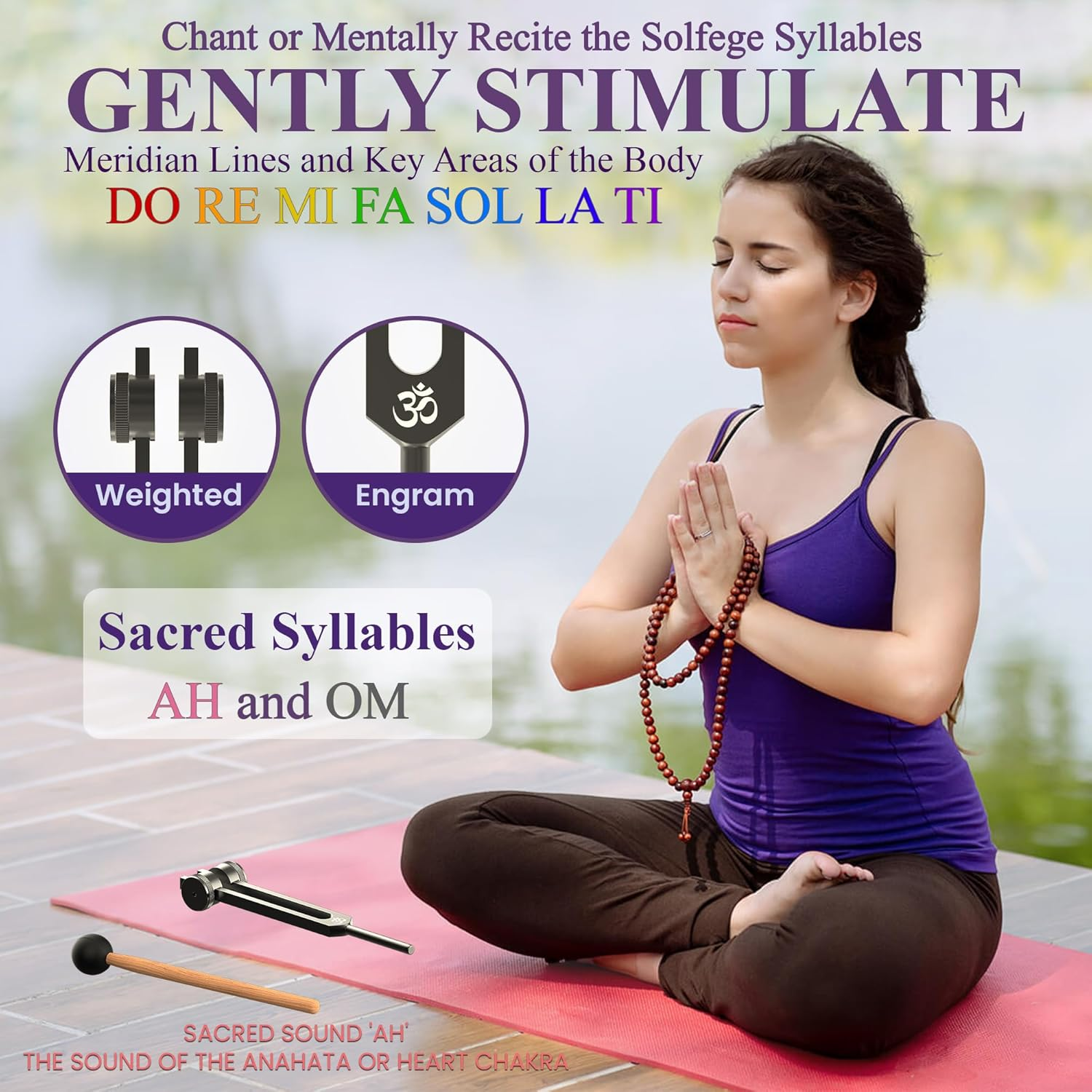 9Pc Secret Solfeggio Tuning Fork Set - Designed Specifically for Use with Boot Attachments - Cranial Stimulation, Bone-Tuning, Meridian Lines - Sound Healing and Biofield Harmonization &ndash; Multicolor - Multicolor image number 3