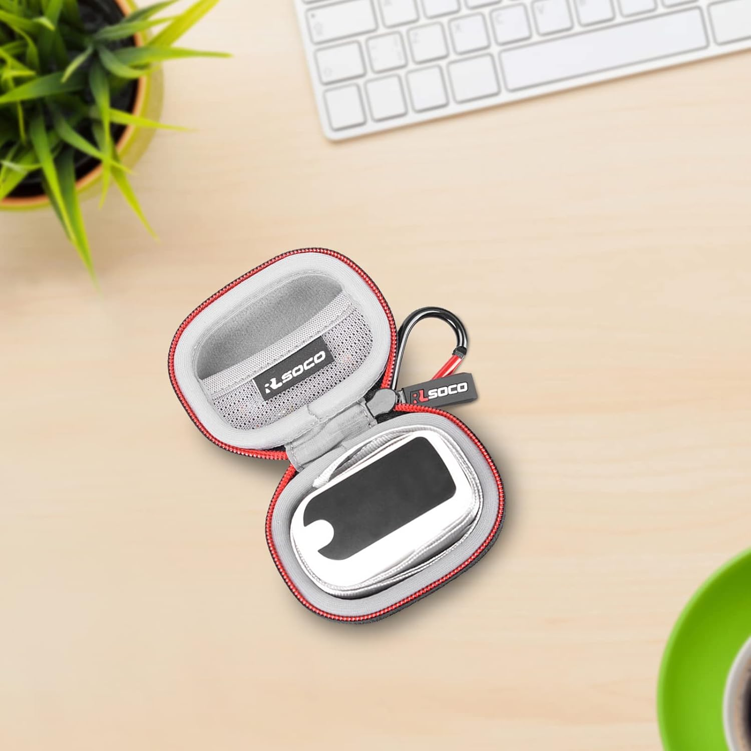 RLSOCO Case for Origin Medical/Zacurate/Heart Sure/Omron Fingertip Pulse Oximeter, Hard Storage Case - Black (Case Only)