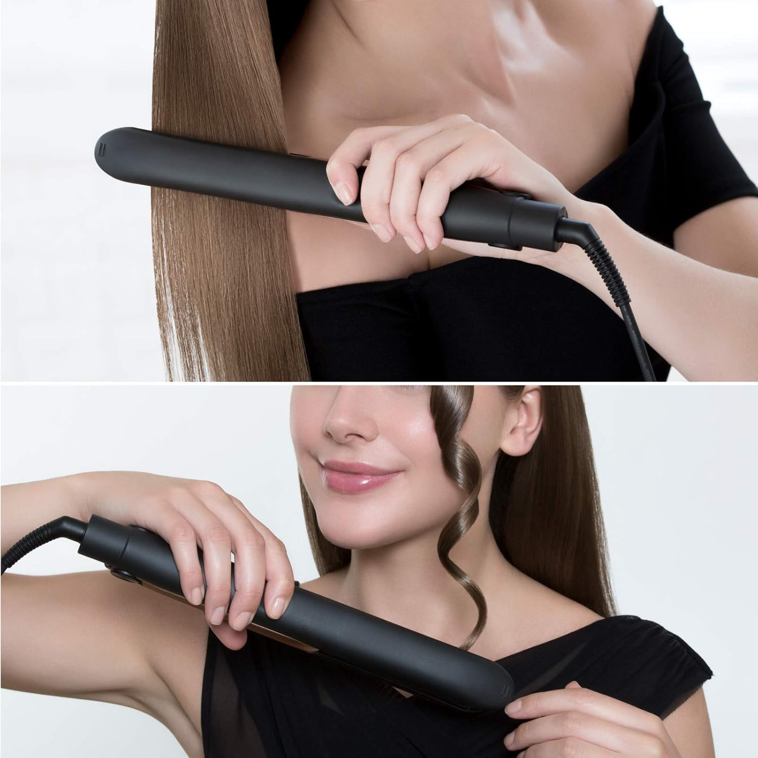 Panasonic EH-PHS9K Hair Straighteners with Nanoe&trade; Technology (Temperature Regulation, 5 Temperature Levels, Black/Rose Gold)