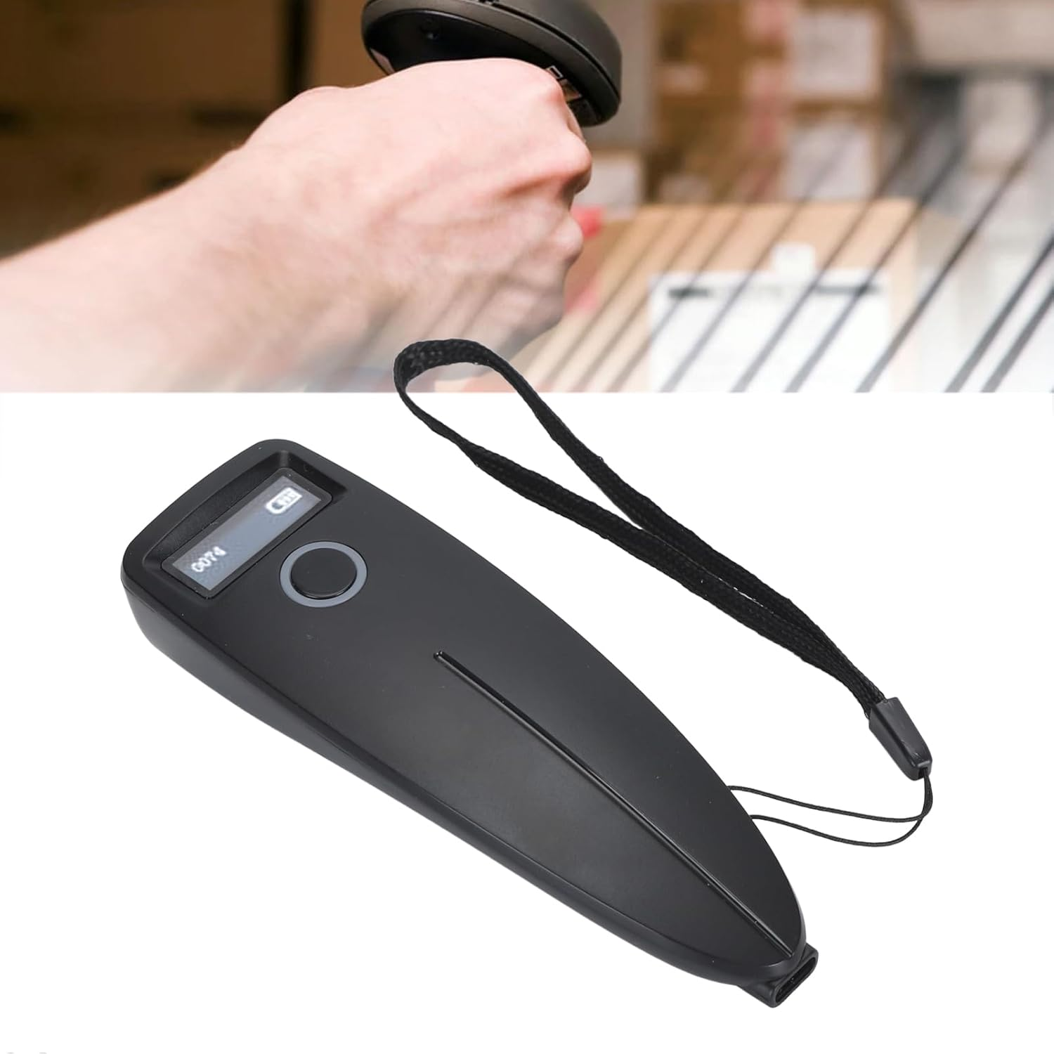 Mini 2D Portable Barcode Scanner Fast and Accurate for Office Warehouse Inventory, 1100Mah Battery, ABS Material image number 2