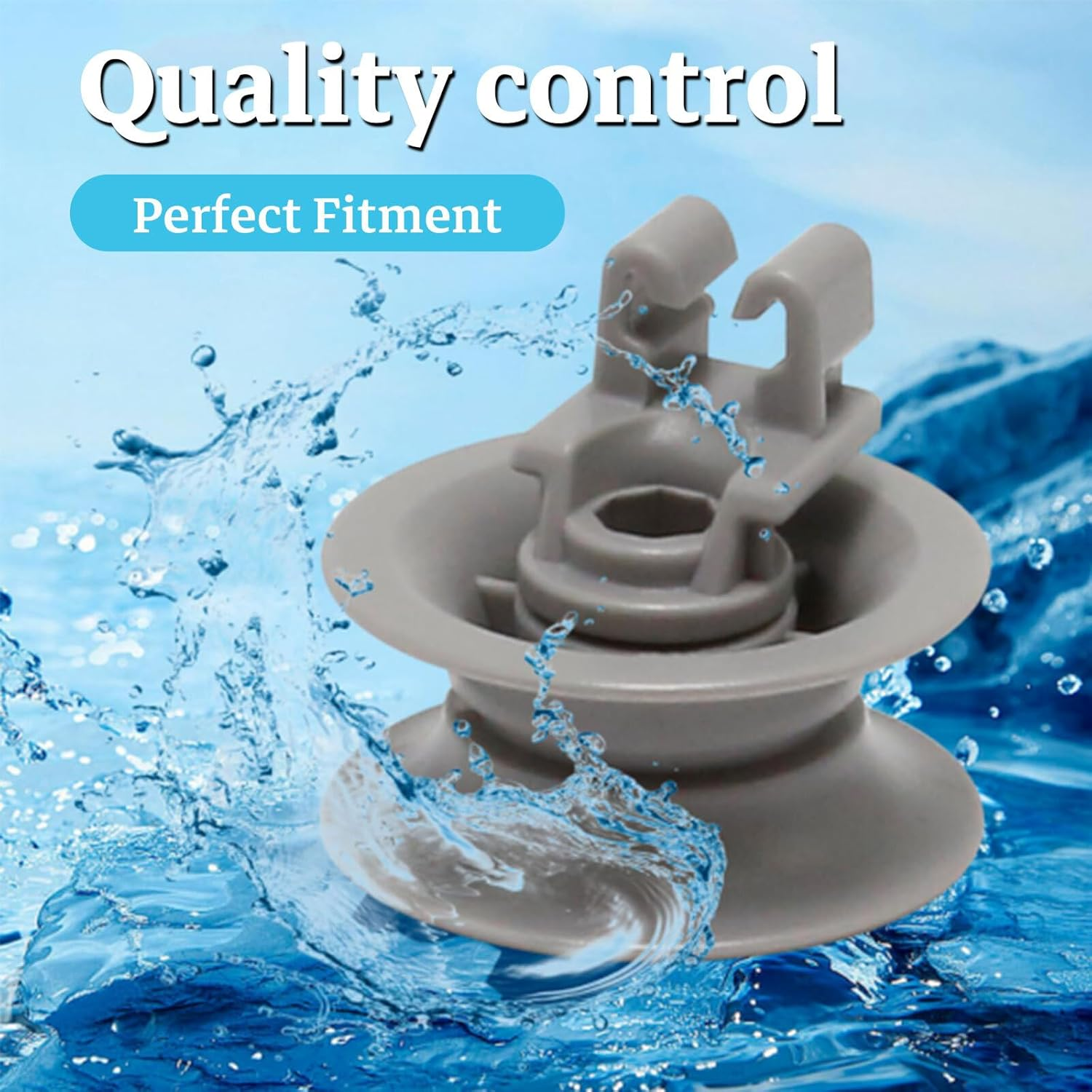 Lyvixora 4PCS Dishwasher Roller and Basket Wheels Replacement - Upper Rack Dishwasher Parts Accessories, Durable Nylon Wheel Assembly for Bosch Dishwashers (Smooth Gliding & Quiet Operation)​ image number 1