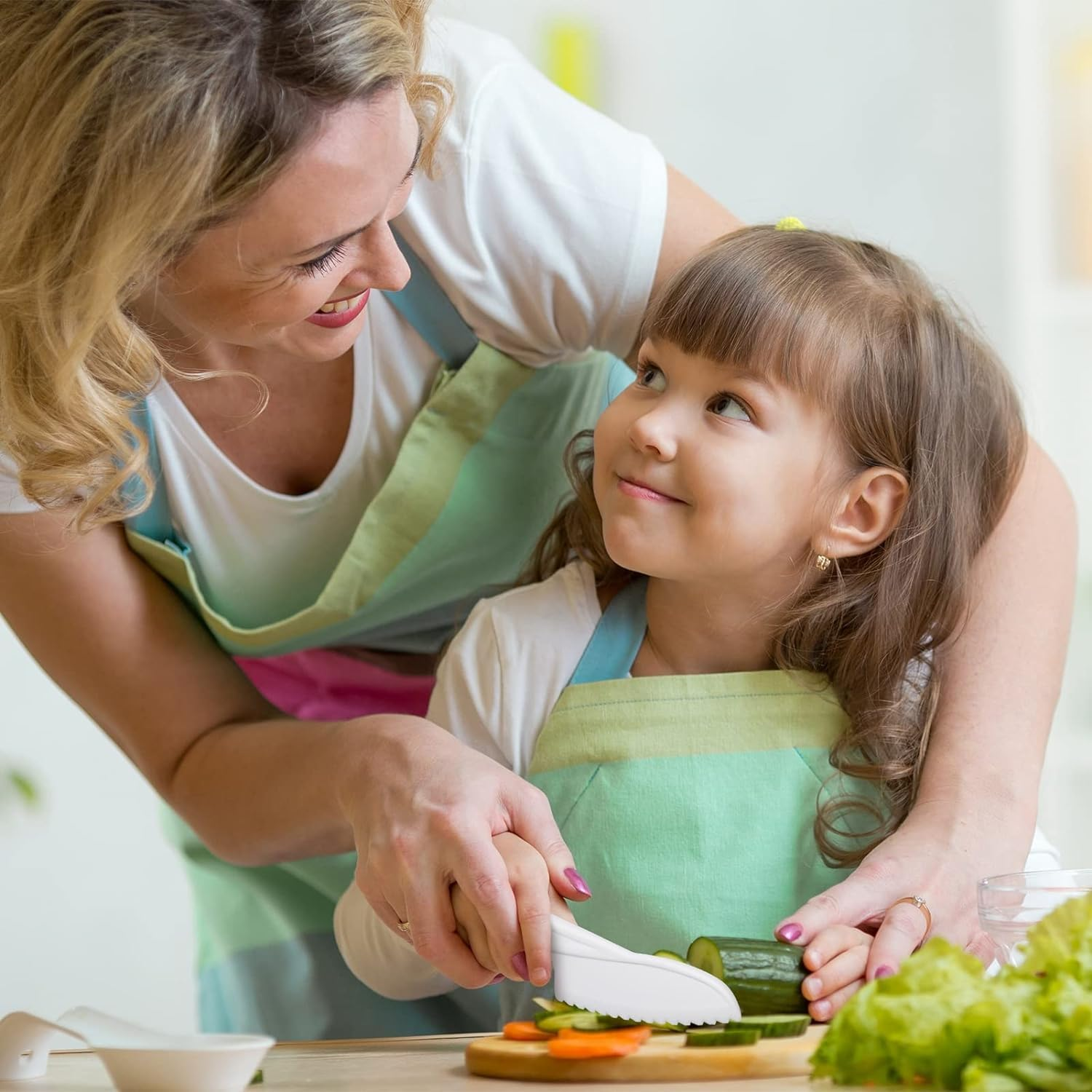 Kids Cooking Cutter Set,7Pcs Kids Kitchen Baking Knife Sets Children'S Cooking Knive,Kids Kitchen Knife,Kid Safety Cook Knives,Kids Safe Knives Set for Cook and Cutting Fruits ﻿ ﻿