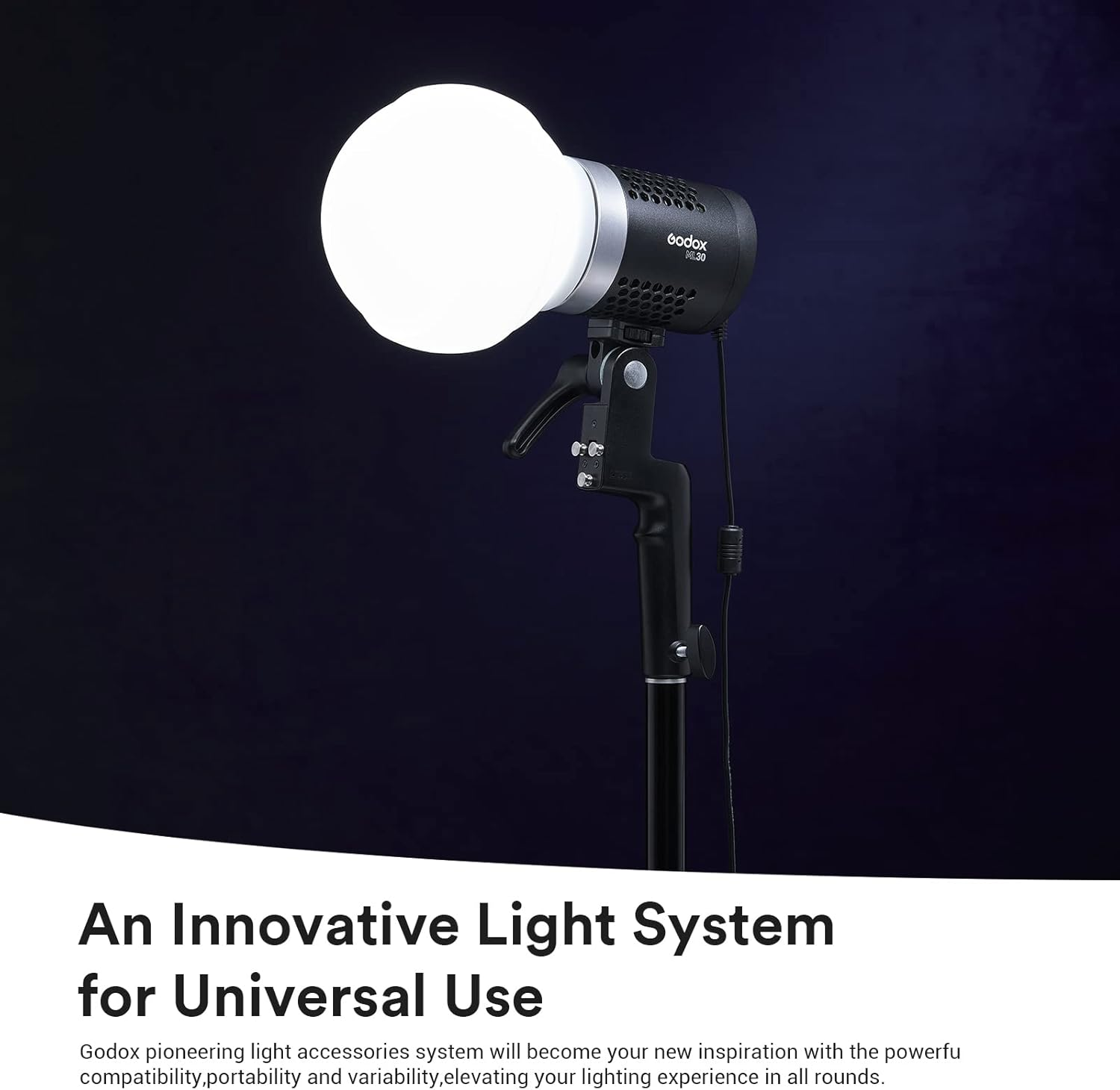 Godox ML-CD15 Foldable Dome Diffuser Kit with 3 Adapters for Godox ML30 Ml30Bi ML60 Ml60Bi & Ad100Pro AD200 AD200PRO & V1 V860III V860II V850III TT685II TT685 Series Flash image number 2