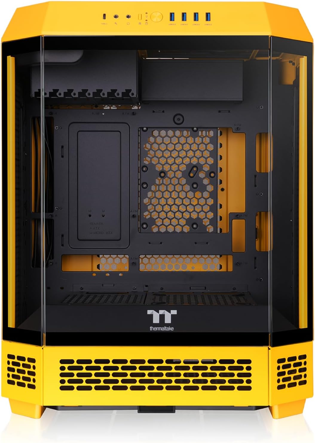 Thermaltake the Tower 600 Tempered Glass Mid Tower Case Bumblebee Edition, CA-1Z1-00M4WN-00