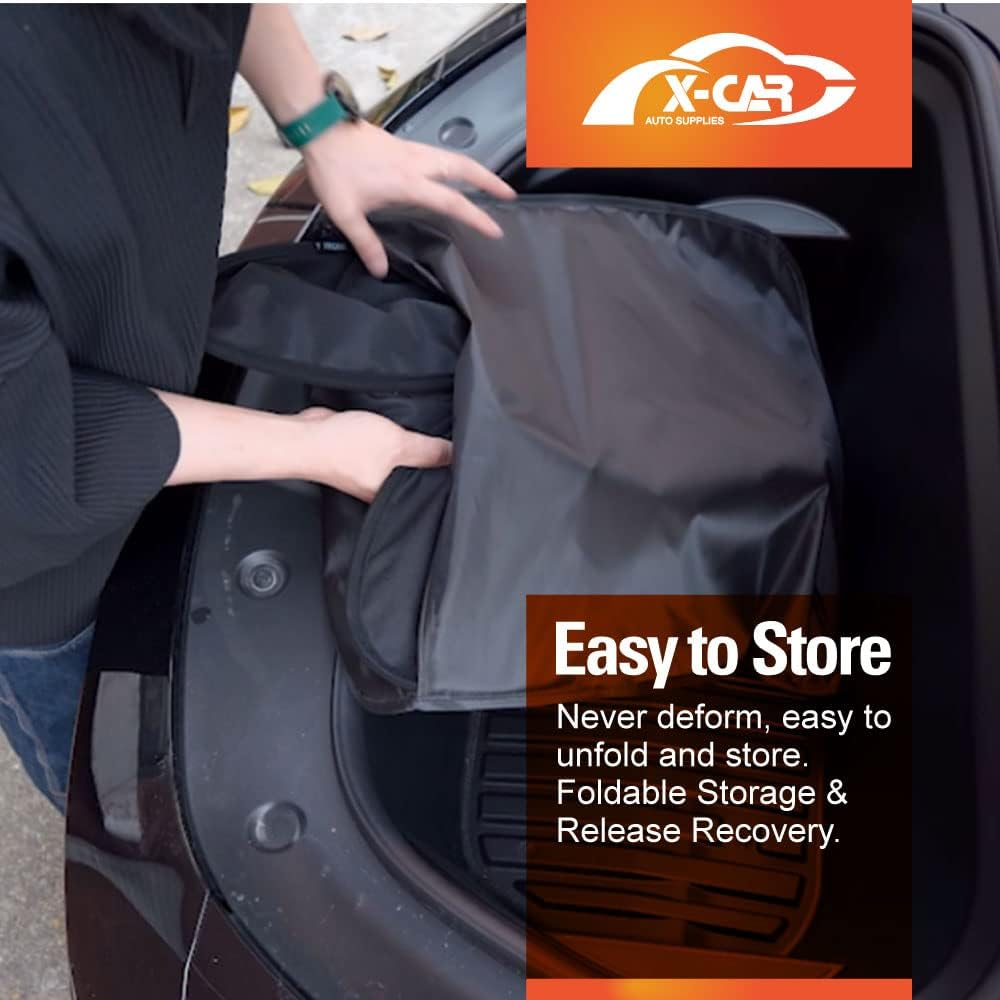 X-CAR 2In1 Glass Roof Sun Shades UV Protection Sunroof Mesh Top for Tesla Model Y 2022-2025 Window Blind Crystal Black - Crystal White image number 2