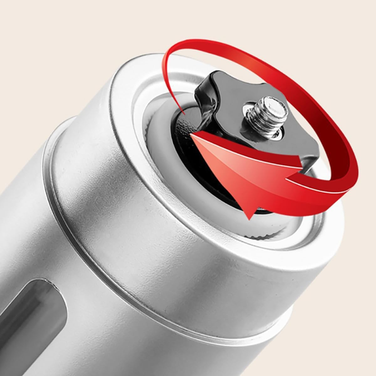 SWETRACE Manual Stainless Steel Coffee Mill Grinder for Espresso Beans Portable Hand Coffee Bean Grinder Suitable for Home and Travel image number 3