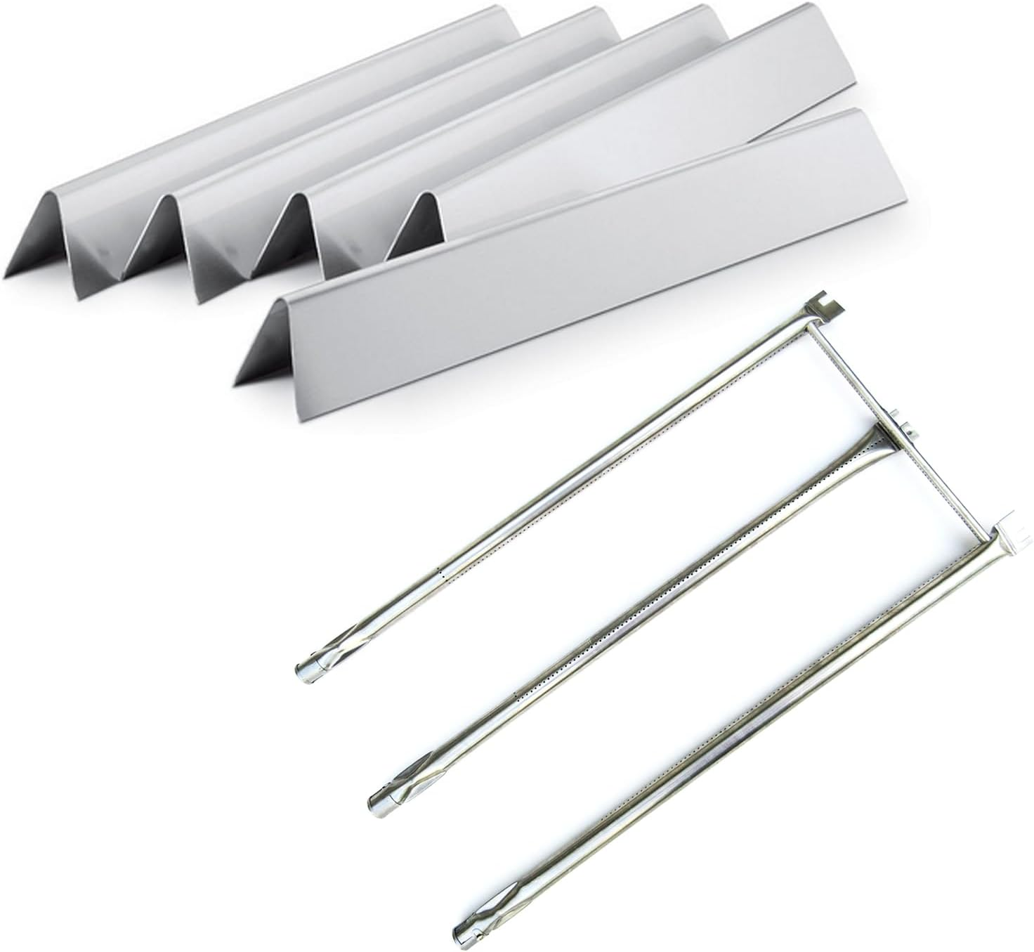 Direct Store Parts Kit DG230 Replacement Weber Genesis Silver/Gold B&C Spirit 700 Grill Burner & Heat Plate (SS Burner + SS Heat Plates) image number 4