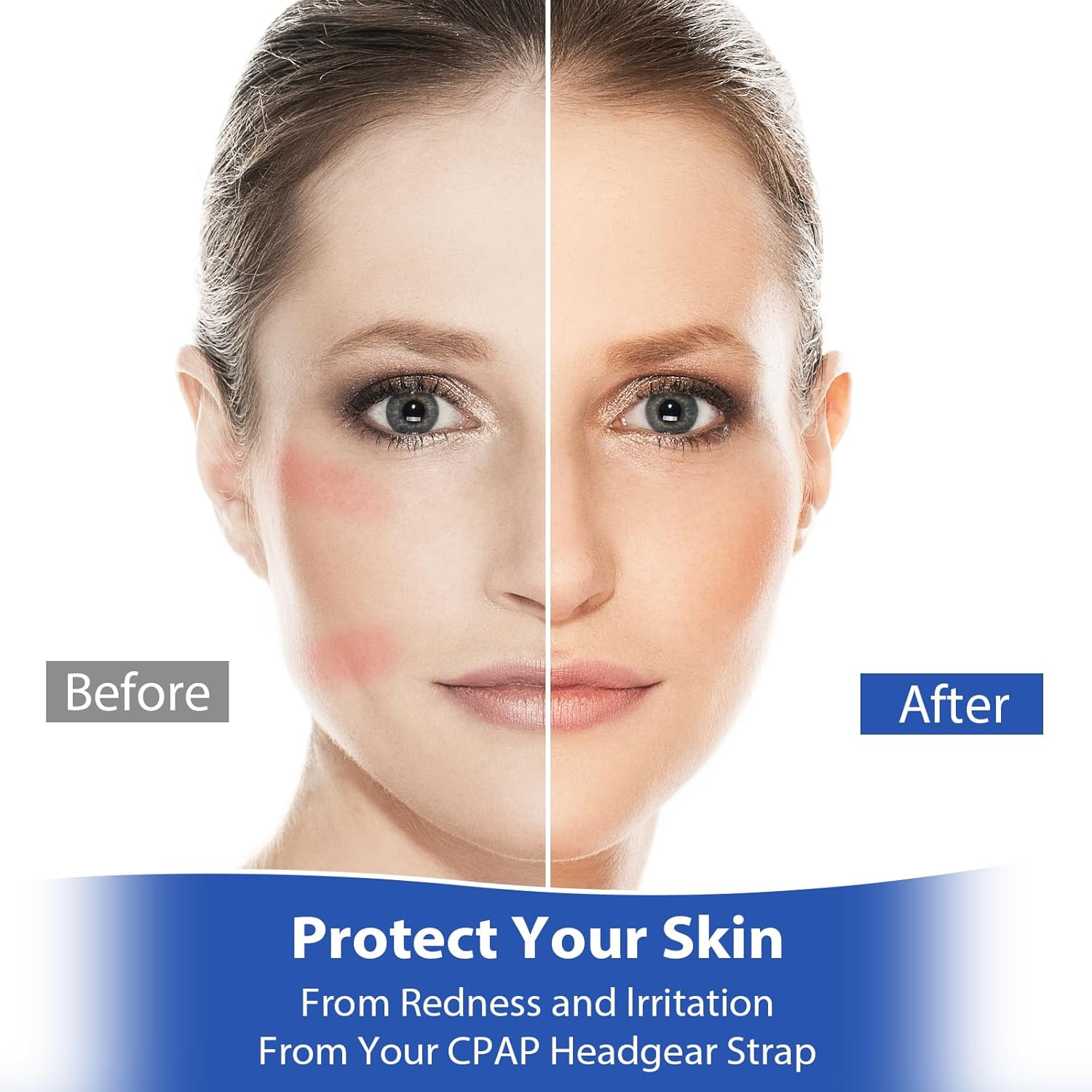 2 Pack Strap Covers Headgear Pads Compatible with Resmed Airfit N20 or Respironics Wisp Nasal Mask Y Strap Cover Reduce Red Marks