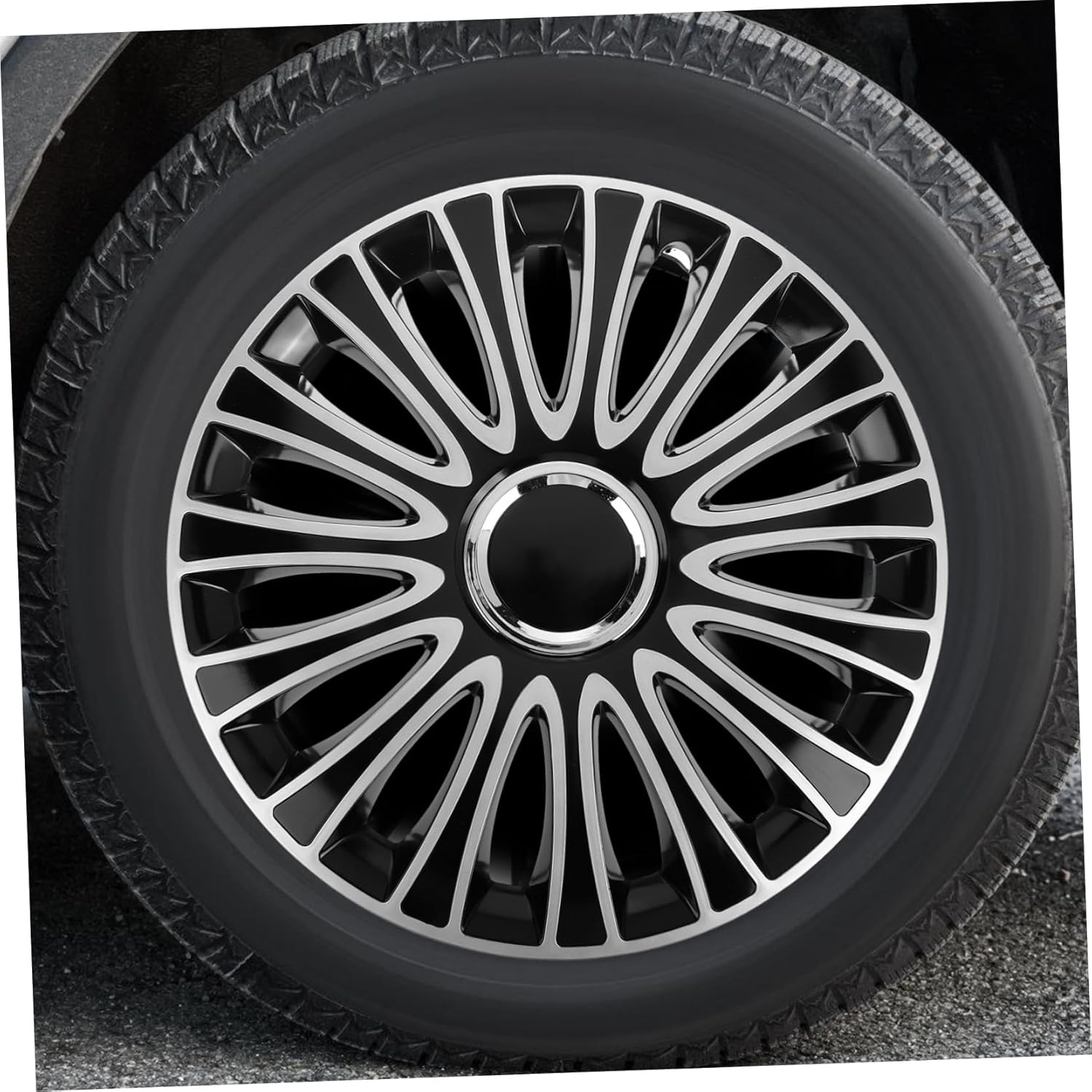 Generic Automotive Hub Covers for Vehicle Durable Wheel Rim Protector Fit Hubcap Cover Sturdy Construction to Shield Wheels from Dirt and Scratches Design image number 3