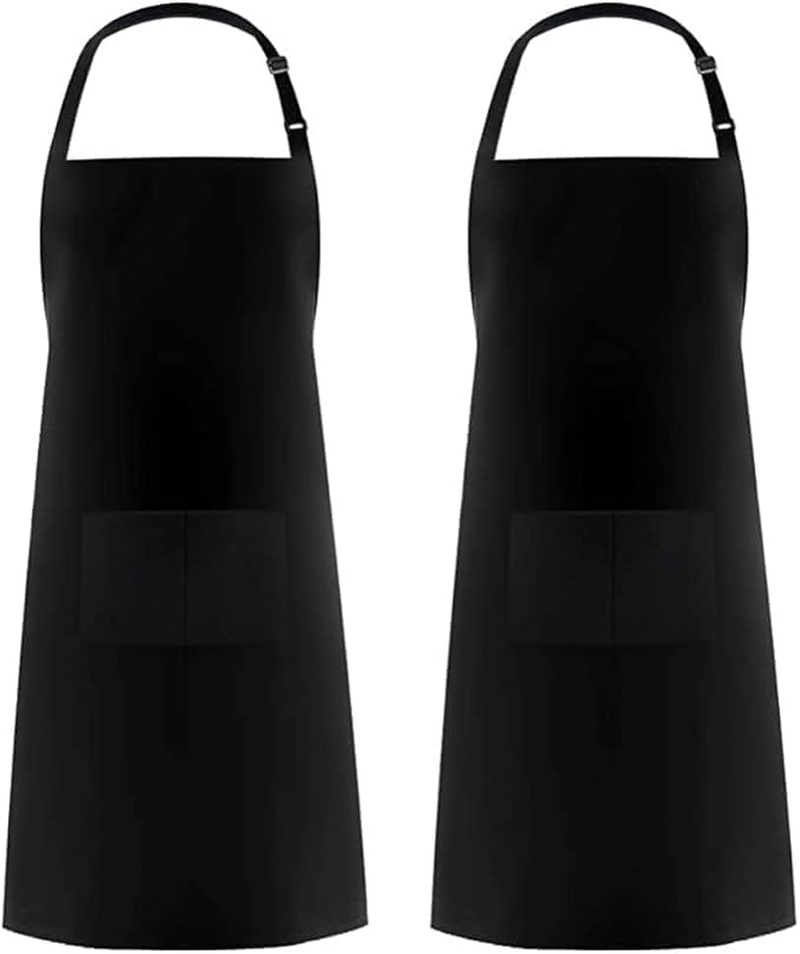 Ofrdncy Apron 1-4 Pack Adjustable Bib Apron with 2 Pockets Cooking Kitchen/Canvas Tool Aprons for Women Men Chef