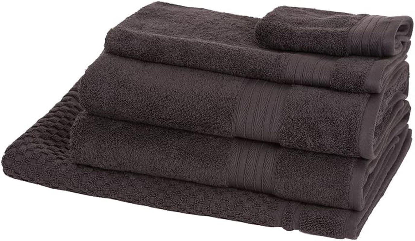 5Pc Sheraton Luxury Egyptian Cotton Towel Pack Bath/Hand/Mat/Face Washer Slate