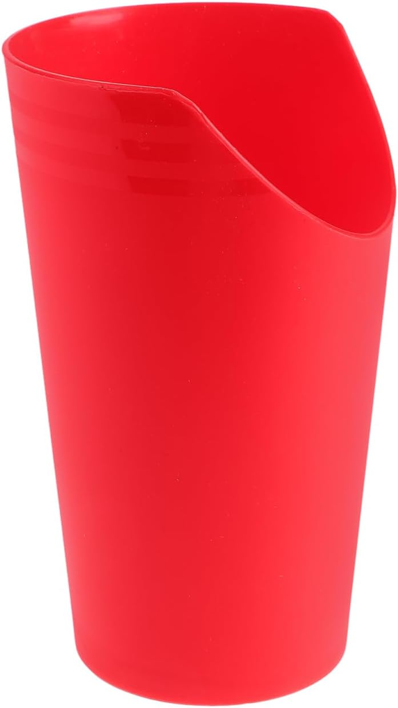 FRCOLOR Red Reusable Nosey Cup Adaptive Easier Drinking Cup for Seniors Elderly Adults