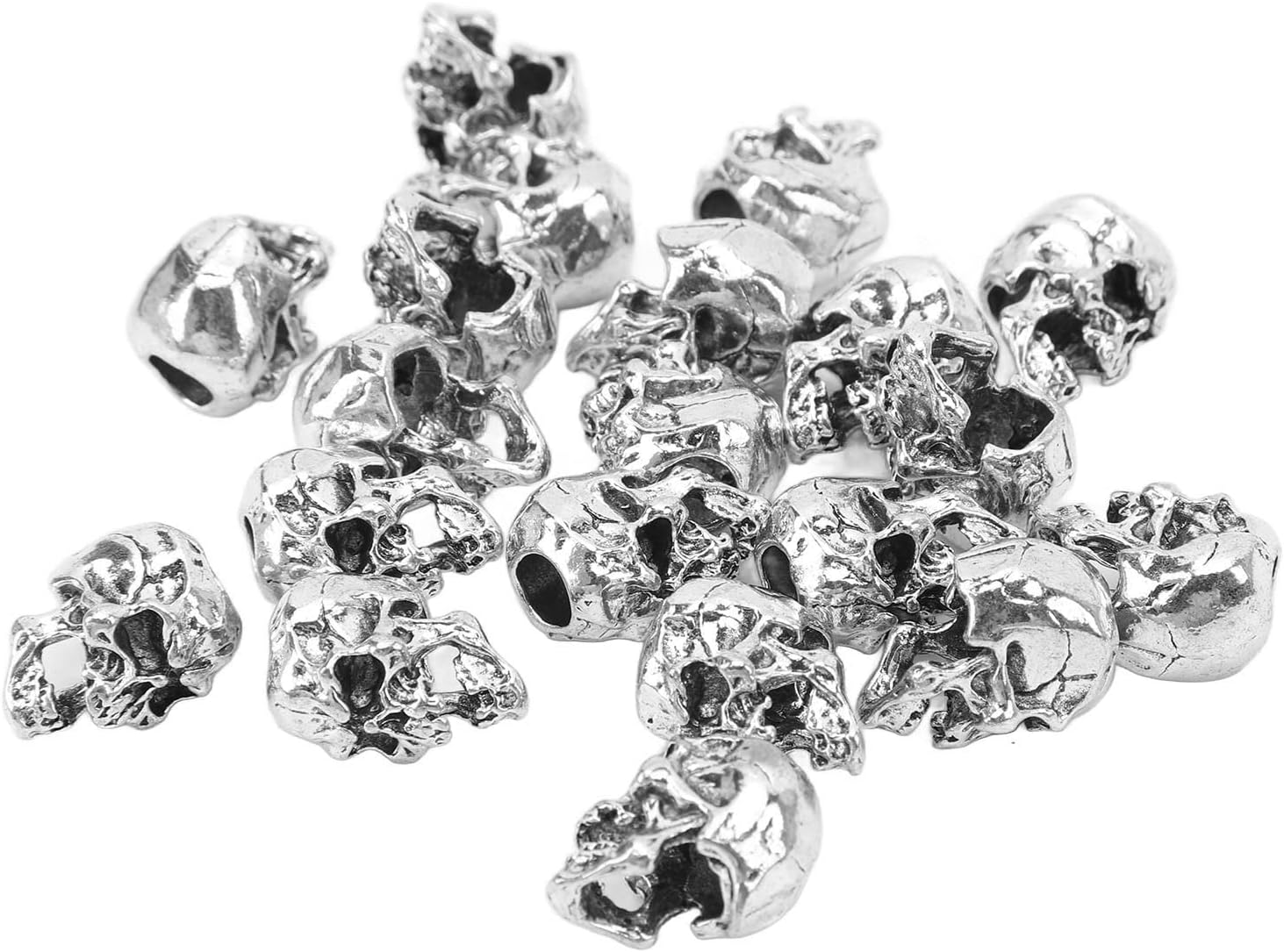 Hair Tube Beads Multi Usage Stylish Smooth Sturdy Alloy Beard Bead Necklace Bracelet Wedding Role Playing 20 Pcs image number 3