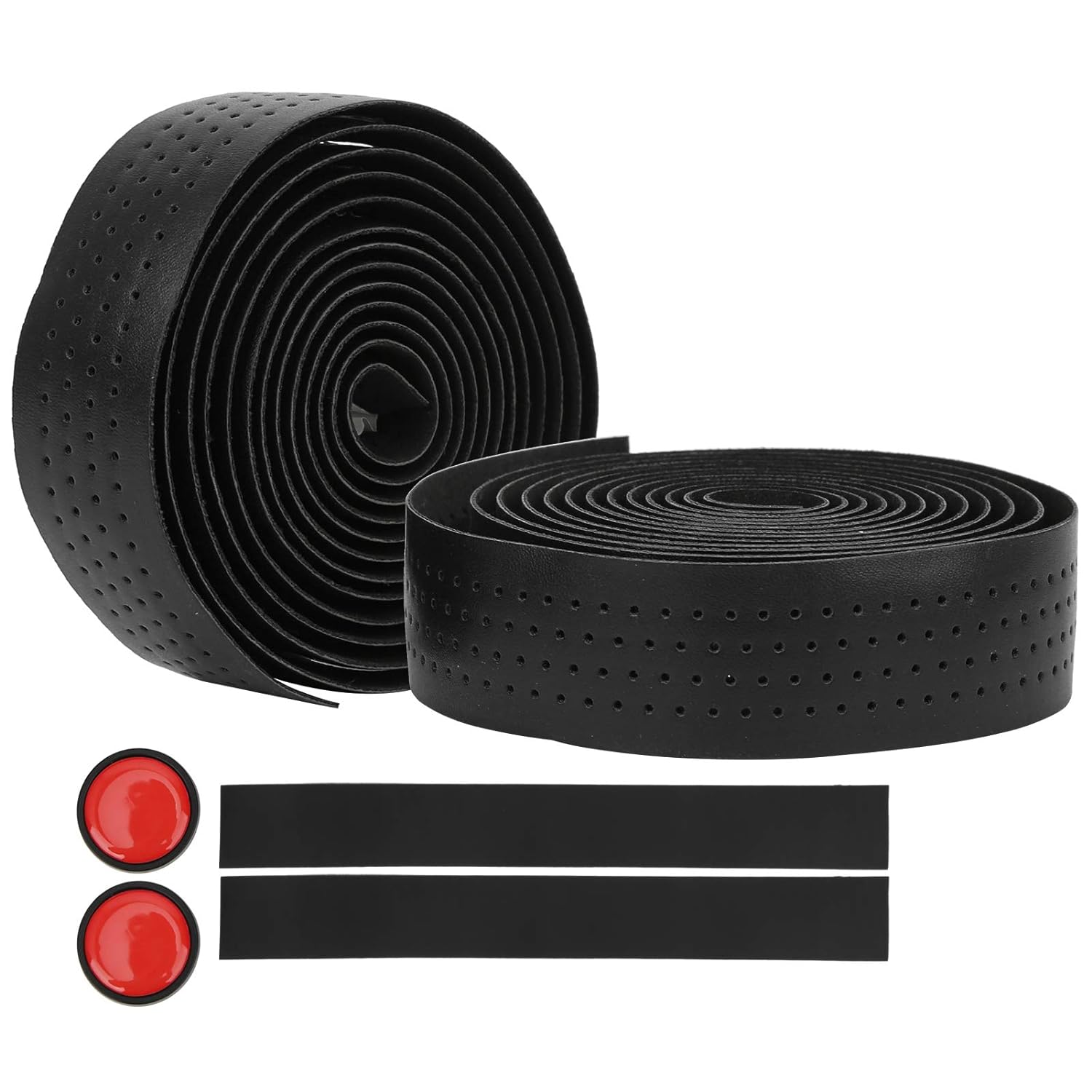 Bike Handlebar Tapes, 2Pcs PU Leather EVA Bicycle Bar Tape with Adhesive Backs, Durable Antislip Soft Cycling Handle Wraps, Enhance Your Bike Grip for Road Bikes and Racing(1#) image number 5