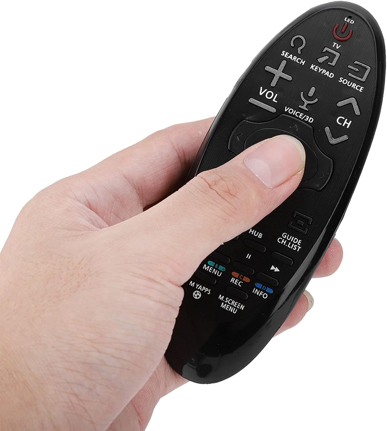2-In-1 Universal Remote Controller, Smart TV Remote Control for (RBN59-01185F/BN59-01185D/BN94-07469A, Etc), Portable Remote Control for LCD TV, Black