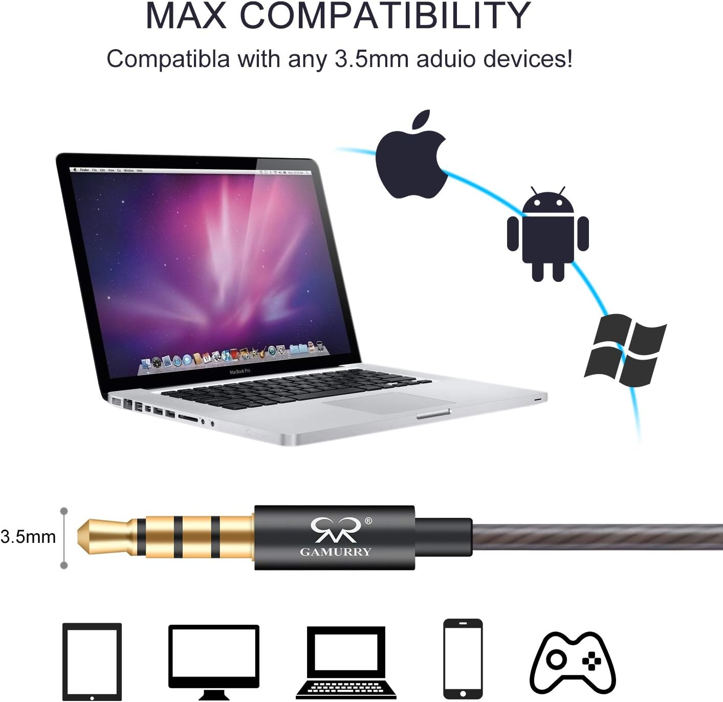 Headphones High Definition In-Ear Headphones with Noise Isolation Ideal for Iphone, Ipod, Ipad, MP3 Player, Samsung Galaxy, Nokia, HTC, Exc. 120 X 1 X 1 Cm Nero E Oro image number 5