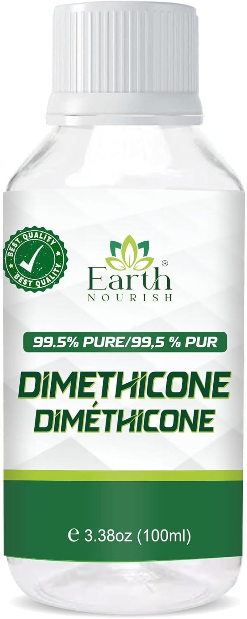 Earth Nourish Dimethicone 3.38 Fl Oz / 100Ml &ndash; Cosmetic Grade | Silicone-Based Emollient for DIY Skincare, Haircare & Personal Care image number 1