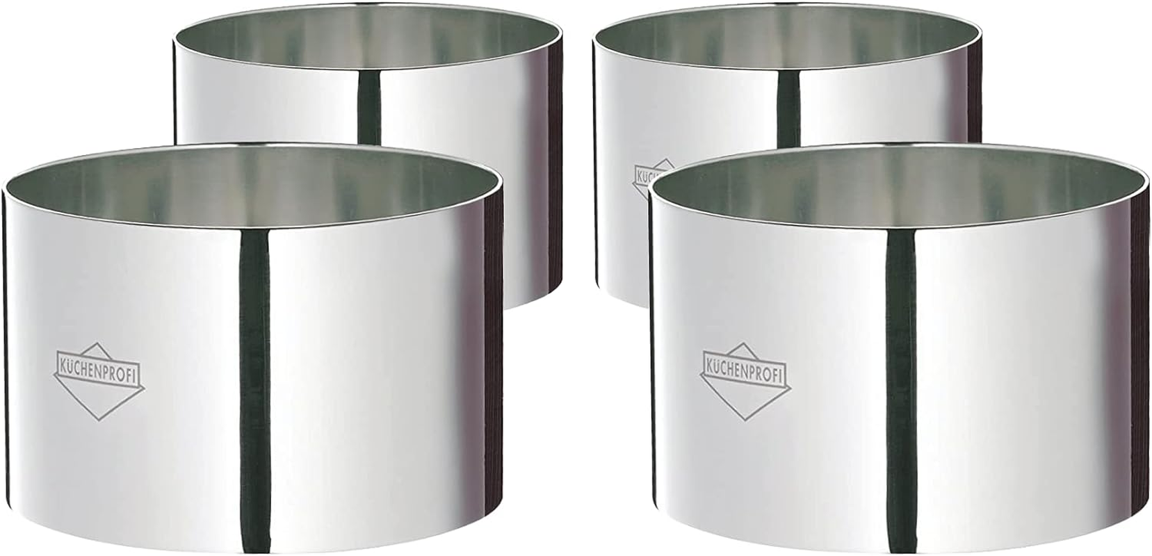 Kuchenprofi K0905002804 Prep/Plating/Forming Rings, Set of 4, 2.5"/3"