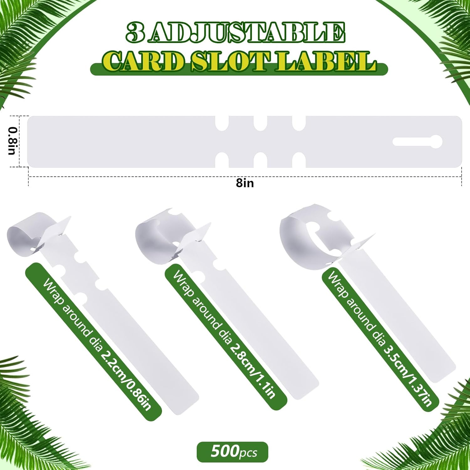 Flutesan 500 Pcs White Garden Plant Tags 8 Inch Nursery Garden Labels 2 X 20 Cm Plastic Tree Labels Wrap around Hanging Tags, Large Writing Surface, Waterproof and Reusable image number 5
