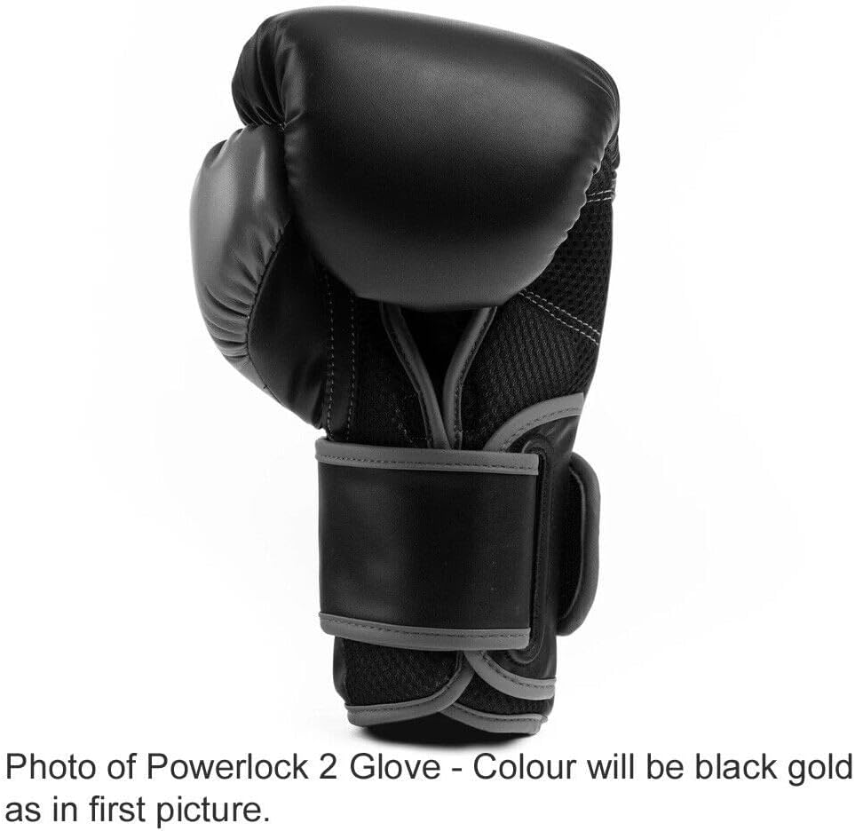 Everlast 16Oz. Powerlock2 Training Boxing Gloves in Black/Gold image number 5