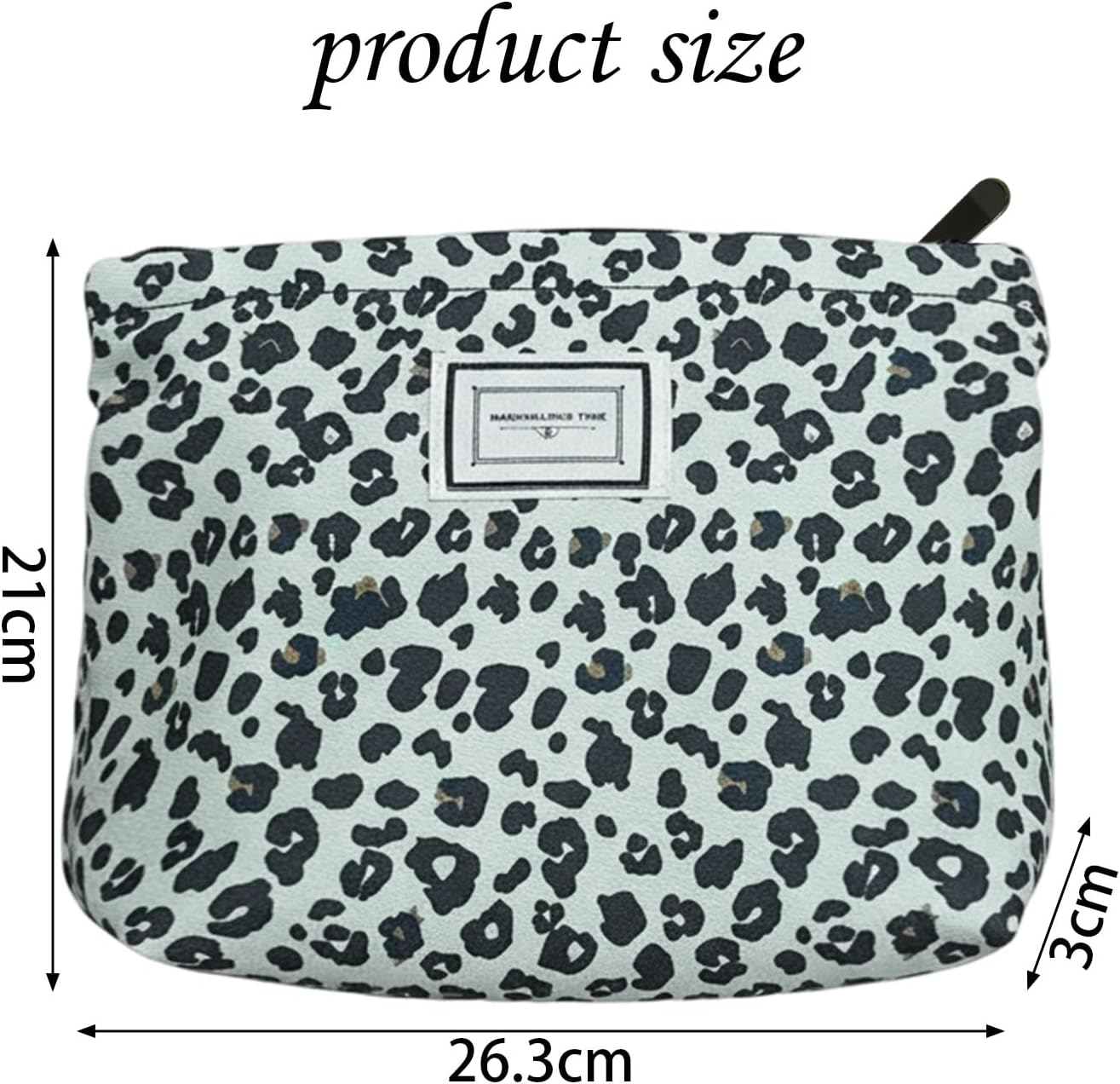 Pack of 2 Leopard Print Cosmetic Bag Toiletry Bag Small Cosmetic Bag with Zip Make up Bag Toiletry Bag Women for Girls Women image number 3