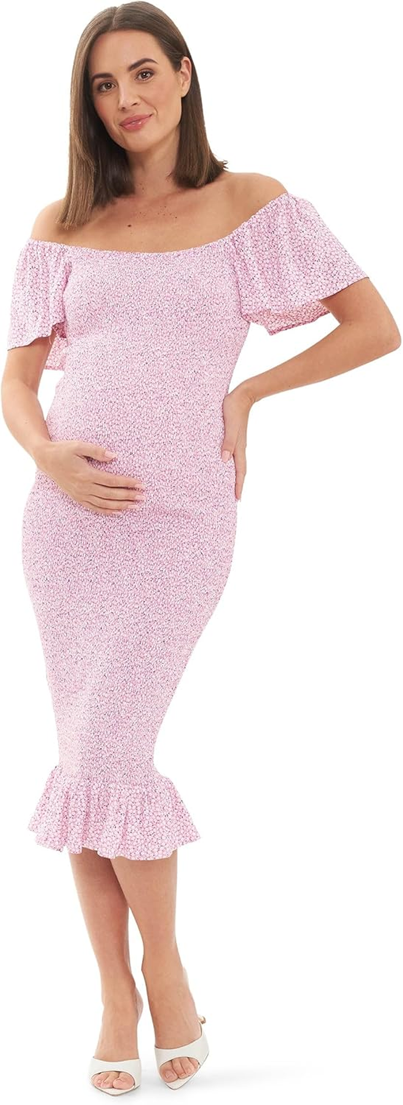 Ripe Maternity Selma Shirred Dress Multi