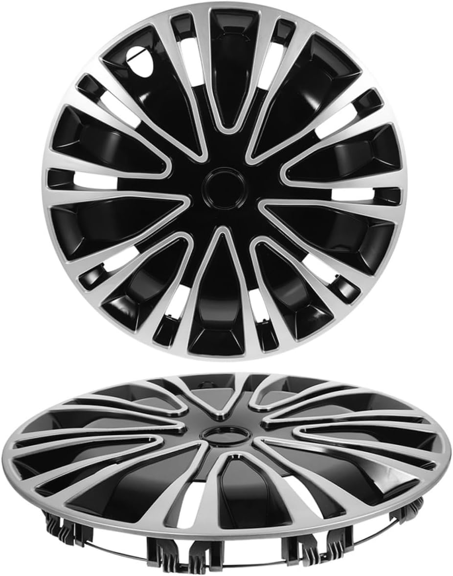 Mobestech 2Pcs Automotive Wheel Hubcaps Rim Covers Fit Car Rim Covers Decorative Hubcaps Easy Install