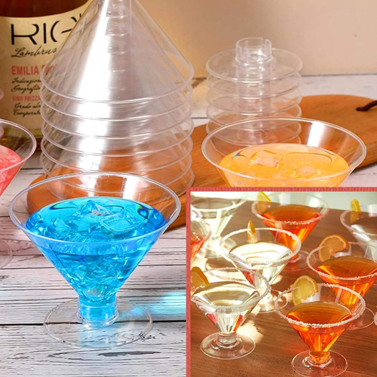 40 Pack 125Ml, Clear Party Glass for Cake, Mousse, Cocktails, Catering & Events round Cup image number 5