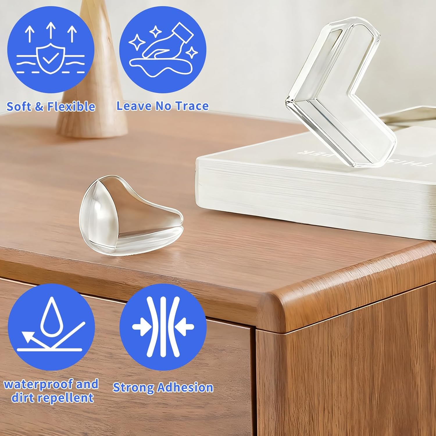 Corner Protector, 30 Pack Table Corner Protectors for Baby Guards, Clear Table Corner Protector for Corners and Edges image number 5
