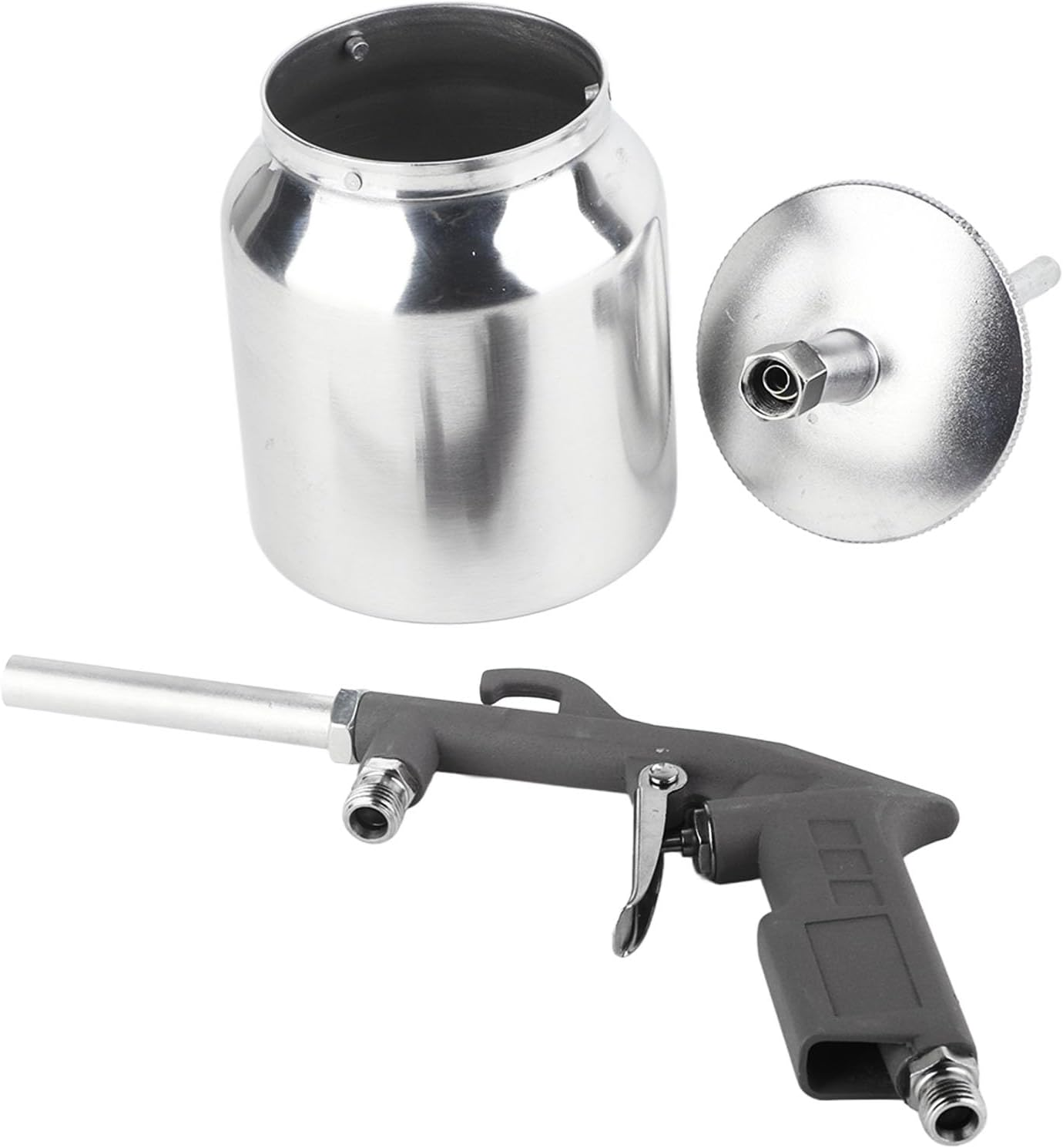 PS-6R Sand Gun Kit with Recovery System, 750Cc Aluminium Pot, Air Compressor Sandblaster Tool for Metal, Wood, Surface Polishing, 10.0 Bar Working Pressure image number 2