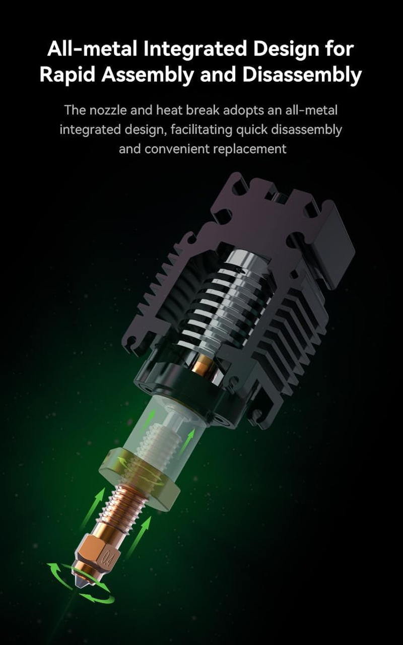 Creality Ender-3 V3 SE/KE Ceramic Heating Block Kit-Quick-Swap Nozzle Kit, 300&deg;C High Temperature Resistance, Easy to Install, High Thermal Conductivity & High Flow Printing, 3D Printer Accessories