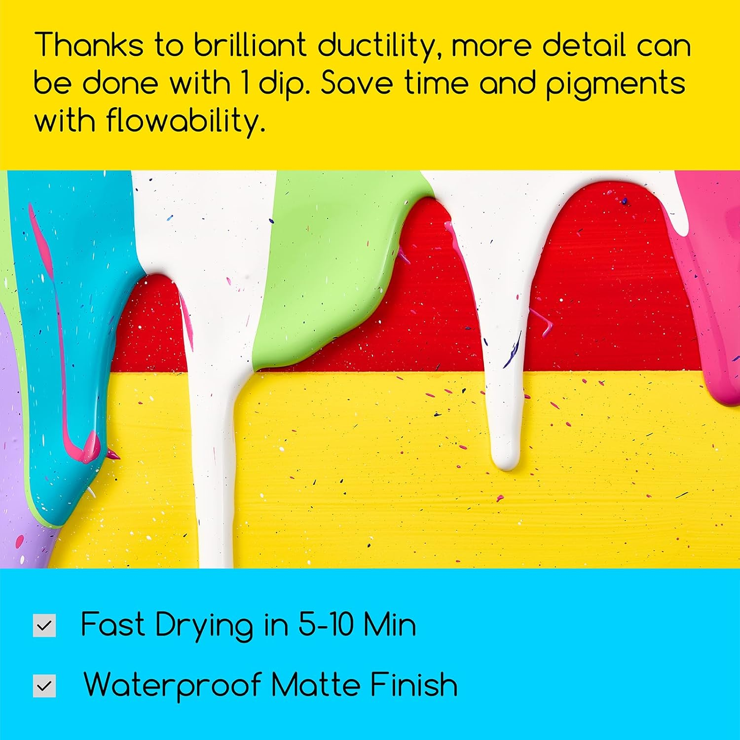 MEEDEN Soft Body Acrylic Paints Set: 24 Matte Finish Colors X 60Ml/2Oz Fluid Acrylic Paints for Art Painting on Canvas Wood & Glass for Students Adults Artists image number 5