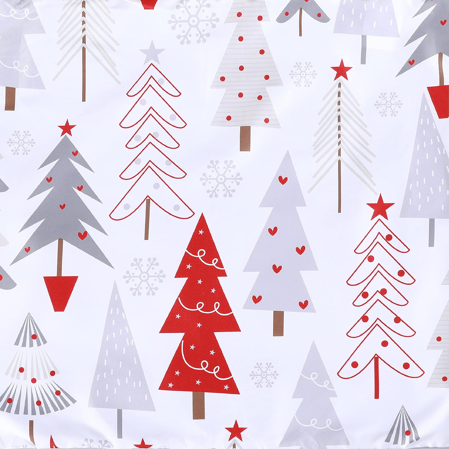 DREAM FIELDS Xmas Tree White Quilt Cover Set (Double) image number 1